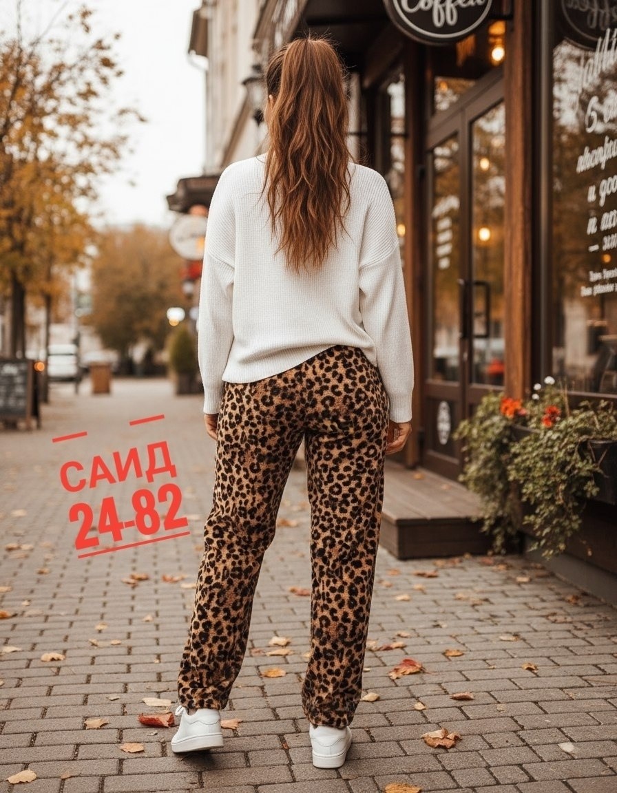 брюки с леопардовым принтом,модные брюки,леопардовые брюки,трикотажные брюки,леопардовые штаны