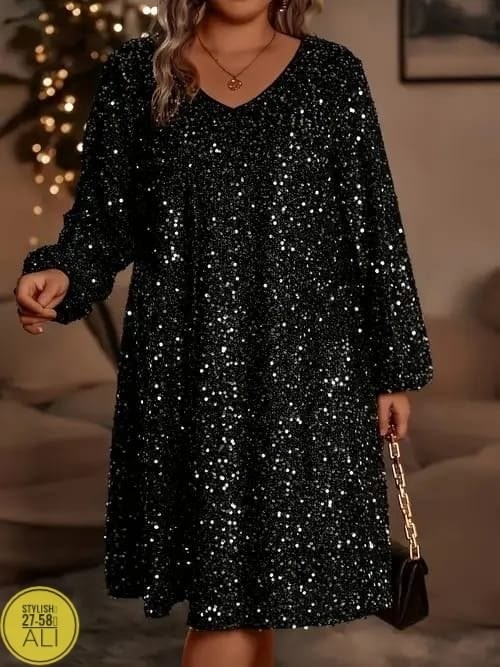 платье женское с пайетками,женское платье с блестками,блестящее платье большого размера,платье с пайетками,платье с блестками