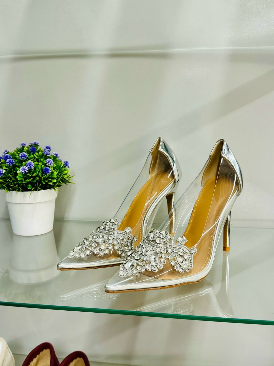туфли прозрачные,женские туфли лодочки,,серебристые туфли,свадебная