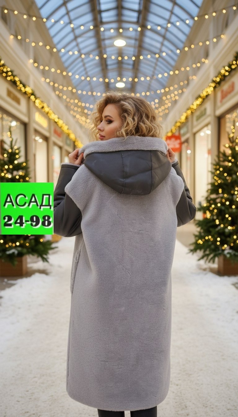 женская дубленка,зимняя дубленка,дубленка из экомеха,комбинированная дубленка,стильное пальто