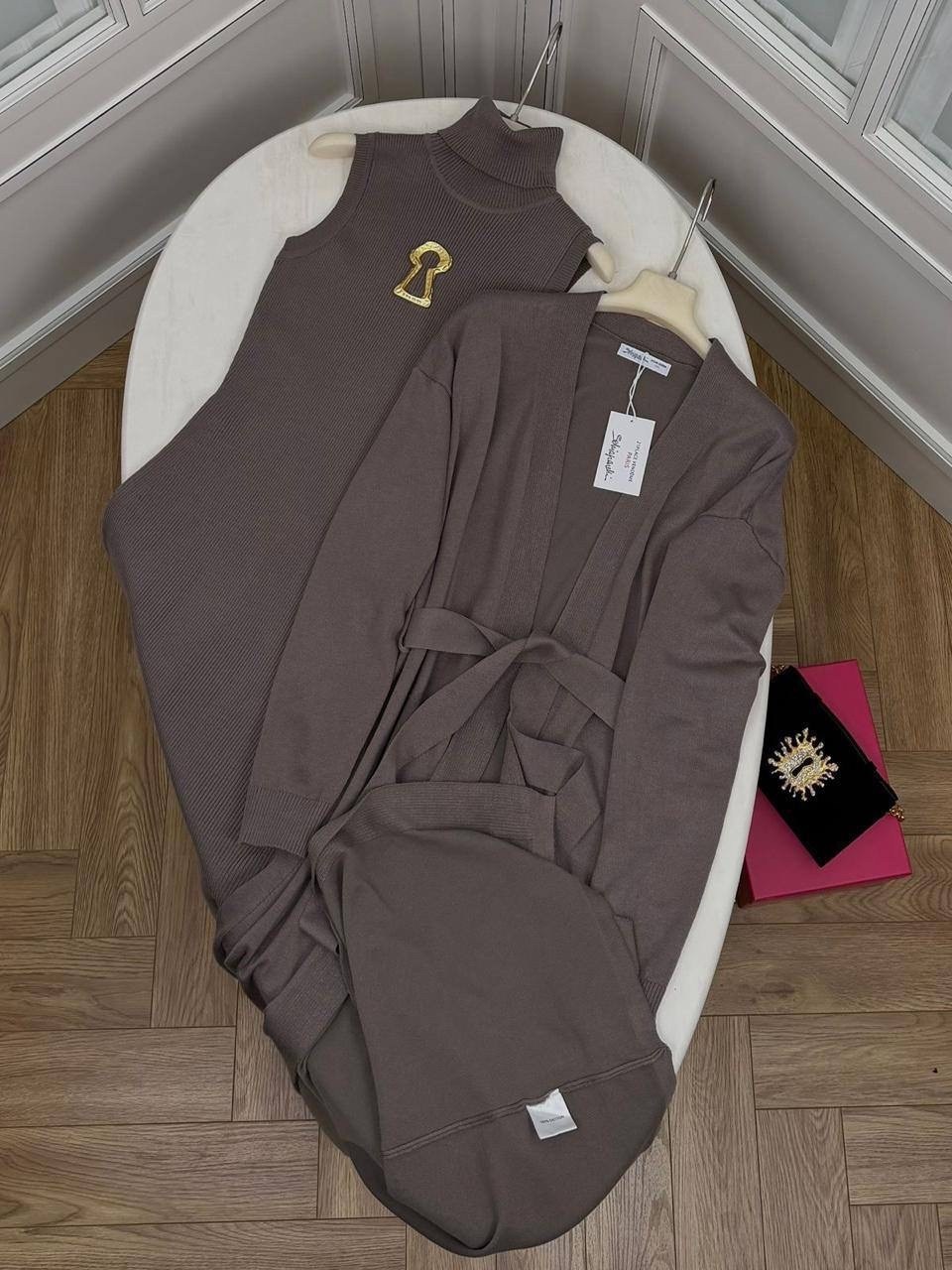 платье лапша с кардиганом,трикотажное платье,платье кардиган,платье комплект,платье женская