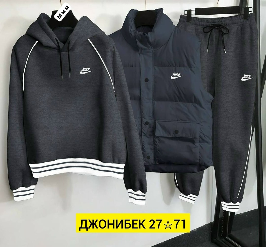 спортивный костюм тройка nike,костюм женский тройка,спортивный костюм nike на флисе,костюм на флисе,спортивные костюмы утепленные