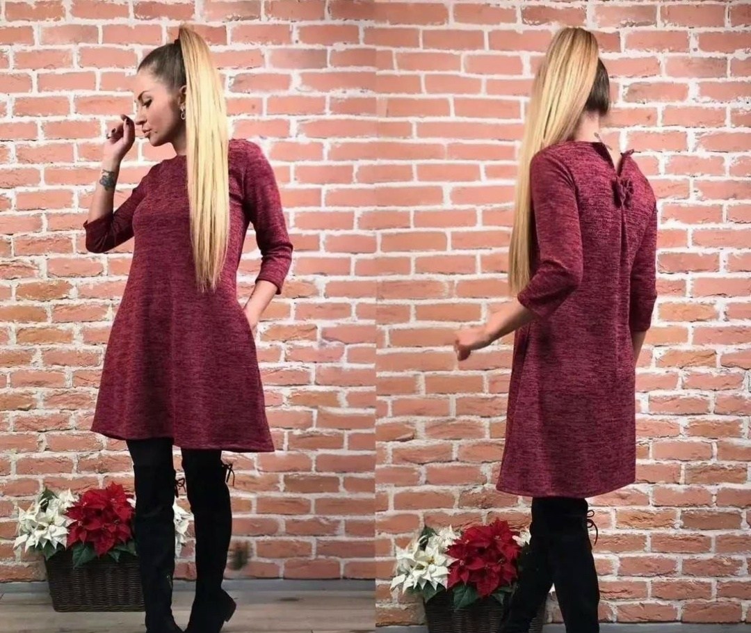 платье из ангоры,платье модное,теплые платья,платье ангора,платье трапеция