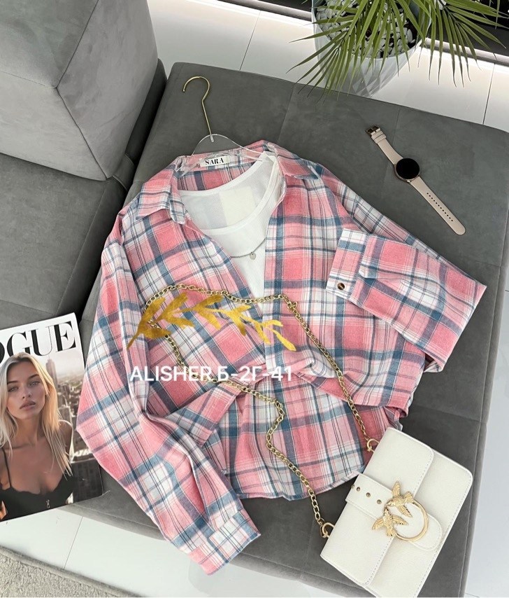 рубашка в клетку,женская рубашка в клетку,рубашка женская оверсайз в клетку,стильная рубашка,повседневная рубашка