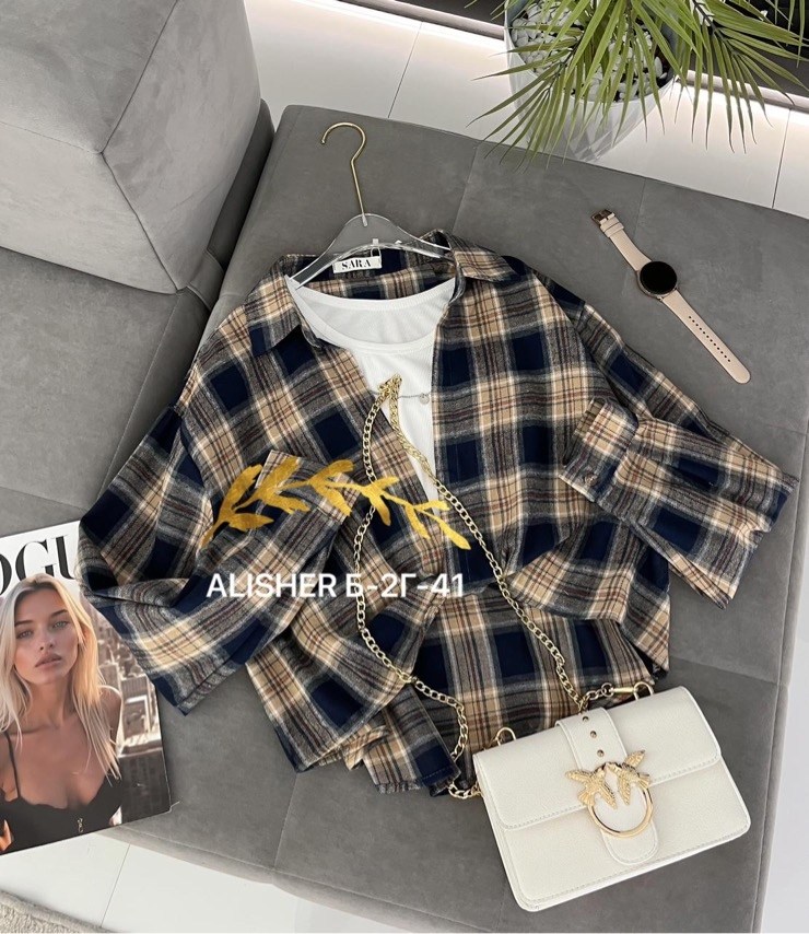 рубашка в клетку,женская рубашка в клетку,рубашка женская оверсайз в клетку,стильная рубашка,повседневная рубашка