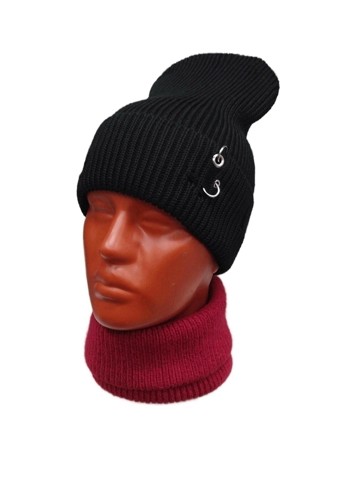 шапка женская,молодежная шапка,шапка со снудом женская,шапки ,комплект шапка шарф