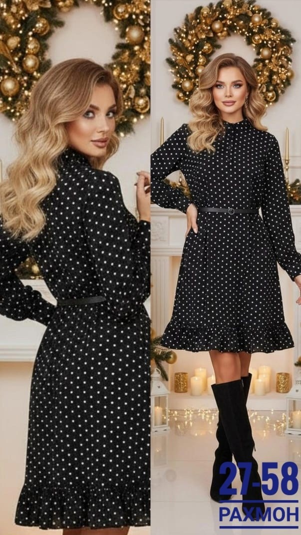 платье черное в горошек,платье женские,платье,платье в горошек,женское платье в горошек