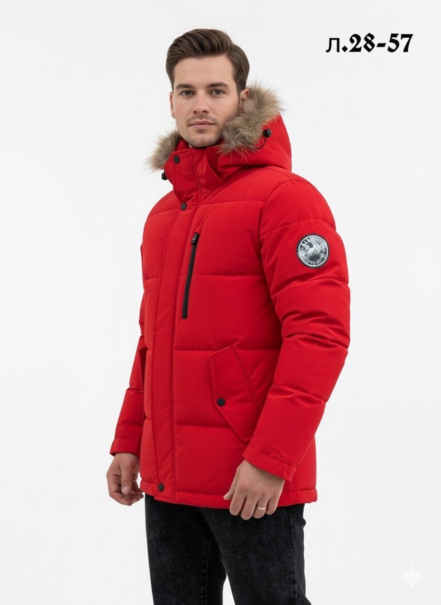 пуховик охара мужской зимние,мужская зимняя куртка,пуховик баон мужской зимний красный,куртка баон мужская зимняя красная,зимняя куртка