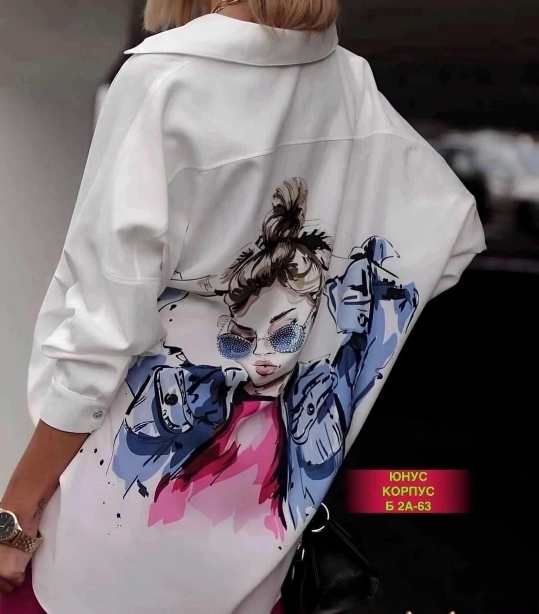 рубашка с рисунком,рубашка женская,женская рубашка белая,рубашка белая с принтом,женские блузки и рубашки