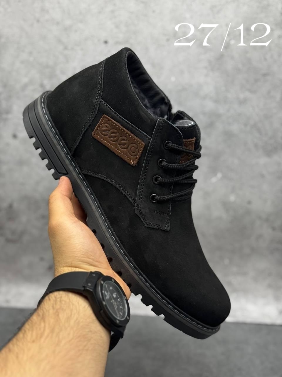 ,зимние мужские ботинки,замшевые зимние ботинки,ботинки мужские,черные замшевые полуботинки мужские