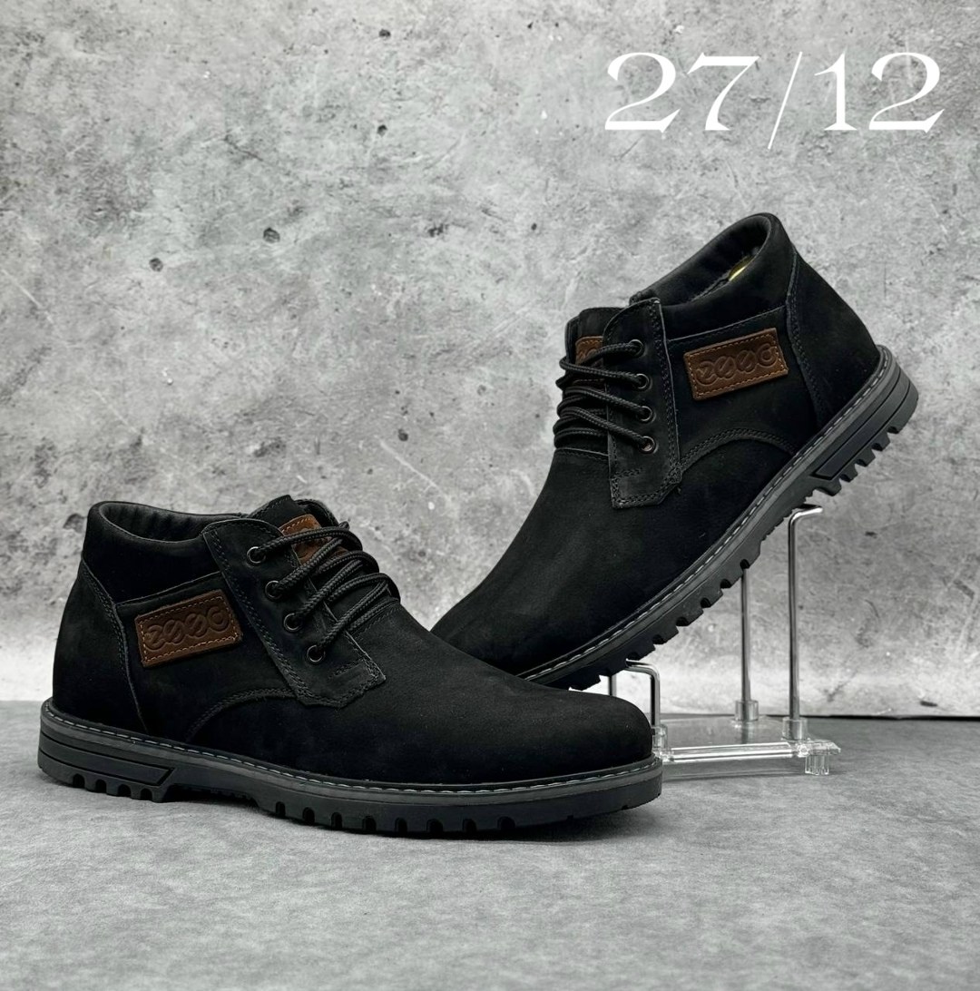 ,зимние мужские ботинки,замшевые зимние ботинки,ботинки мужские,черные замшевые полуботинки мужские