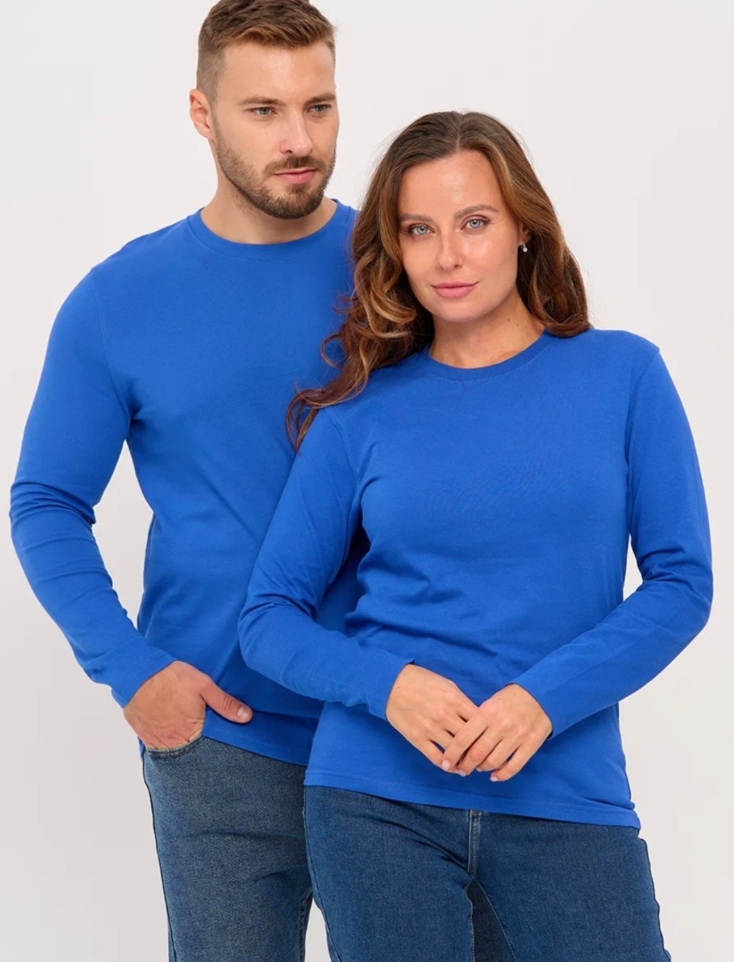 лонгслив uzcotton взрослый однотонный,лонгслив с длинный рукавом,мужской лонгслив,лонгслив мужской спортивный с длинным рукавом,синий лонгслив