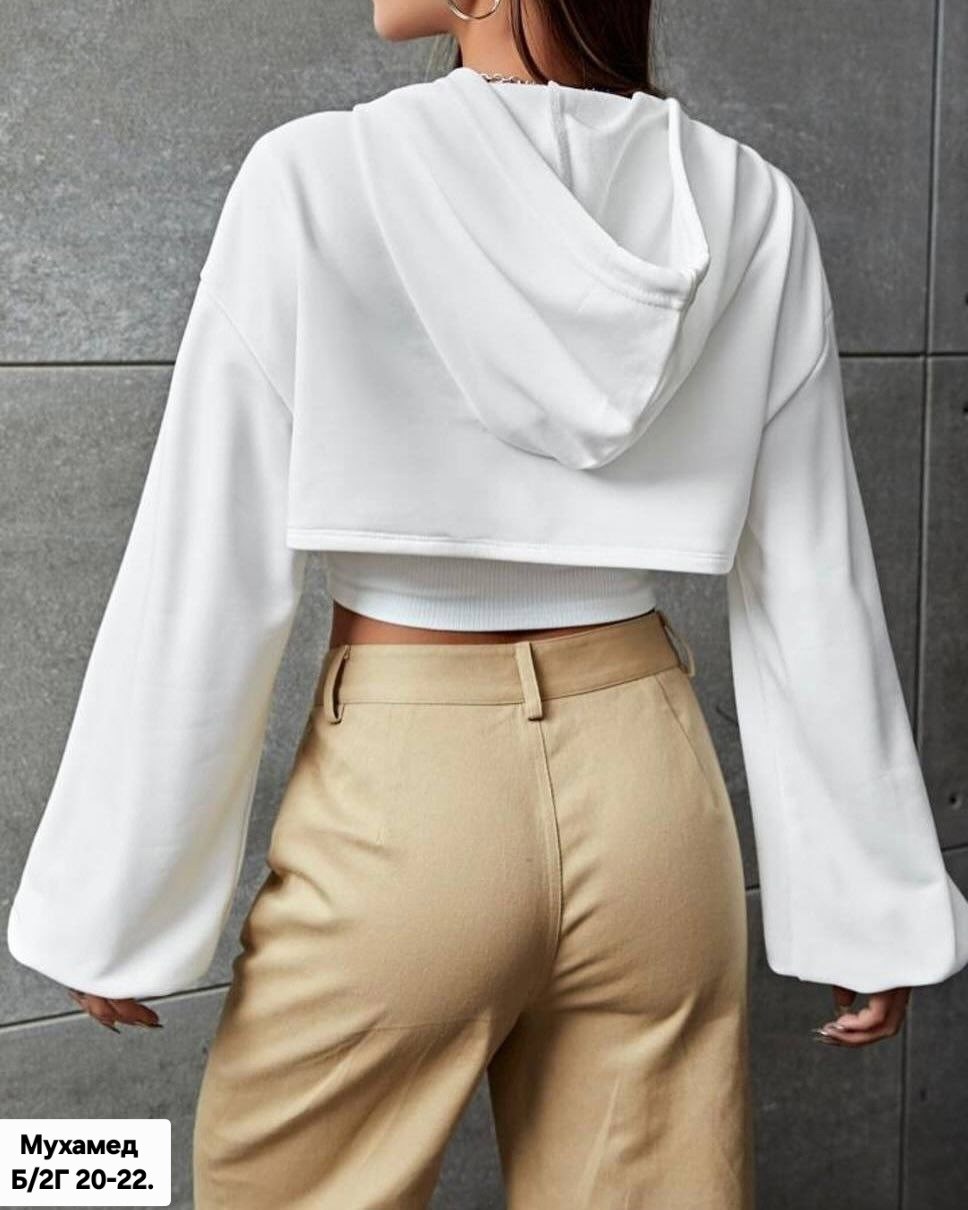 кофта укороченная,кофта женская,толстовка топ,повседневный свитшот,комплект толстовка