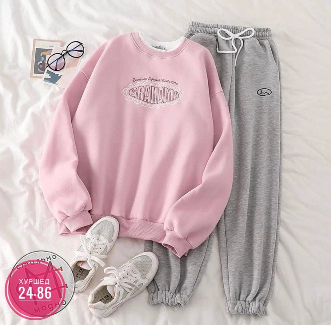 костюм свитшот и джоггеры,cпортивный костюм женский на флисе,спортивный костюм с кофтой,костюмы спортивные женские,костюм штаны и свитшот