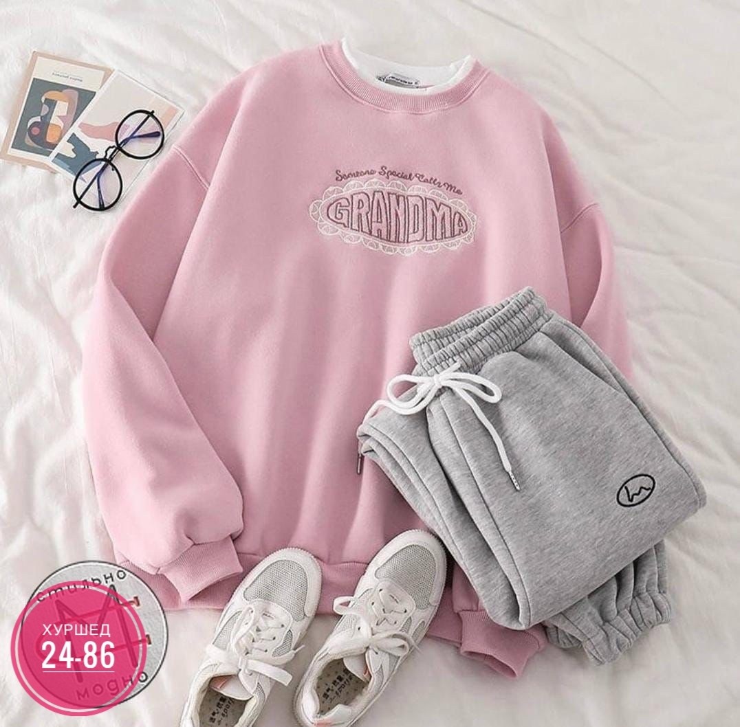 костюм свитшот и джоггеры,cпортивный костюм женский на флисе,спортивный костюм с кофтой,костюмы спортивные женские,костюм штаны и свитшот