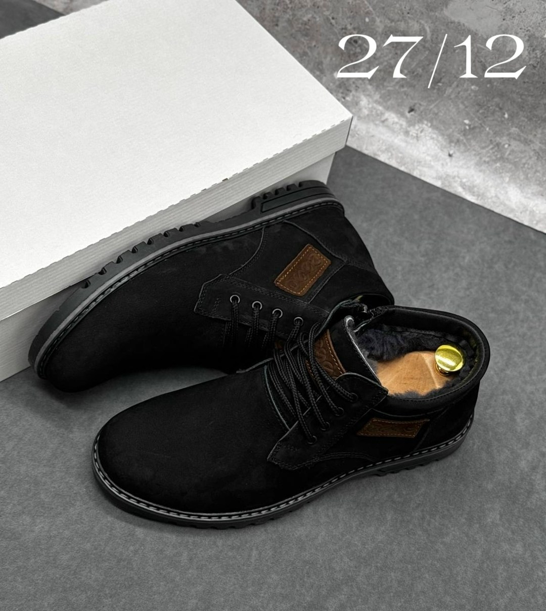 ,зимние мужские ботинки,замшевые зимние ботинки,ботинки мужские,черные замшевые полуботинки мужские