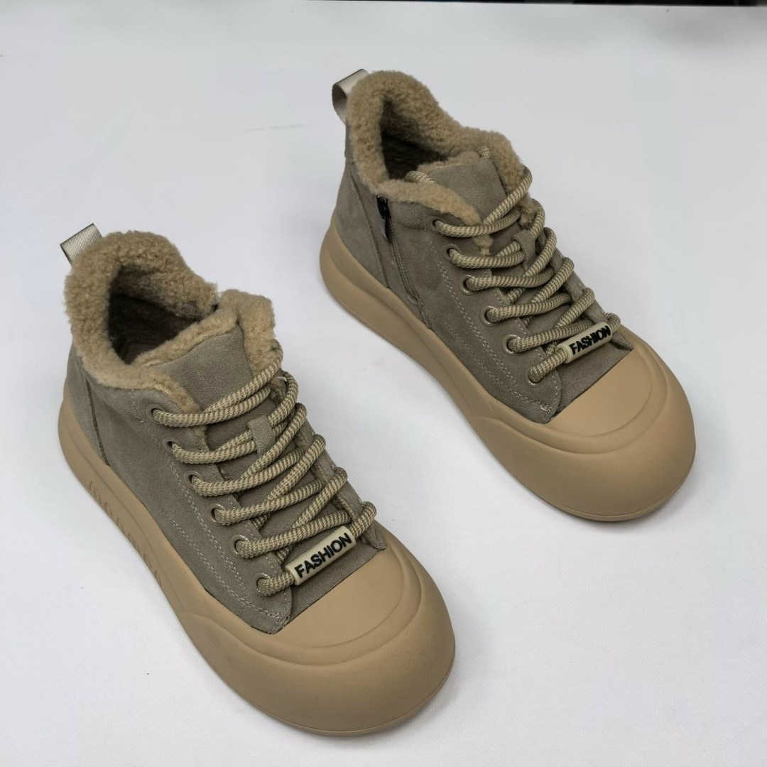 ,кроссовки женскиe,ботинка,теплые кроссовки,бежевые ботинки