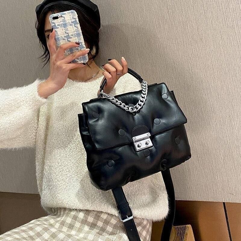 сумка женские сумки,сумка,женский сумка,сумка женская дутая,черная сумка