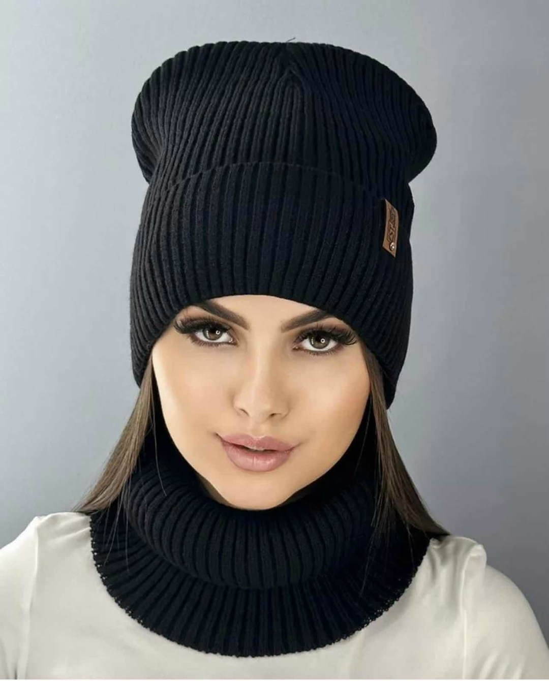 комплект женский шапка и снуд,шапка со снудом женская,комплект шапка и снуд,шапки трикотажные женские,шапка бини