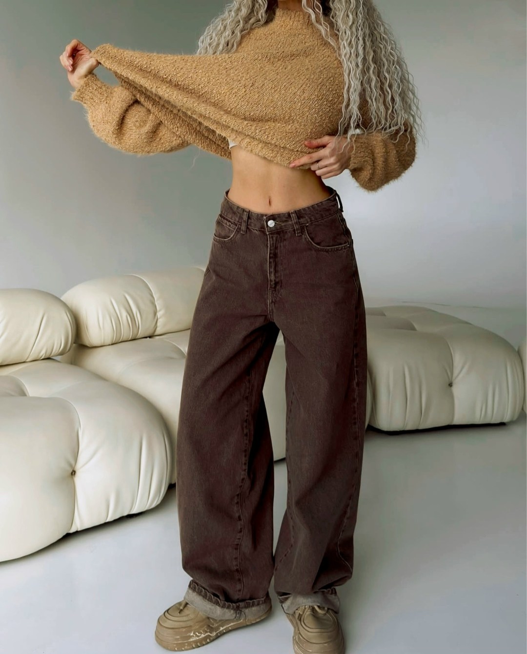 джинсы широкие,джинсы коричневые,женские джинсы,брюки джинсы,женские широкие джинсы