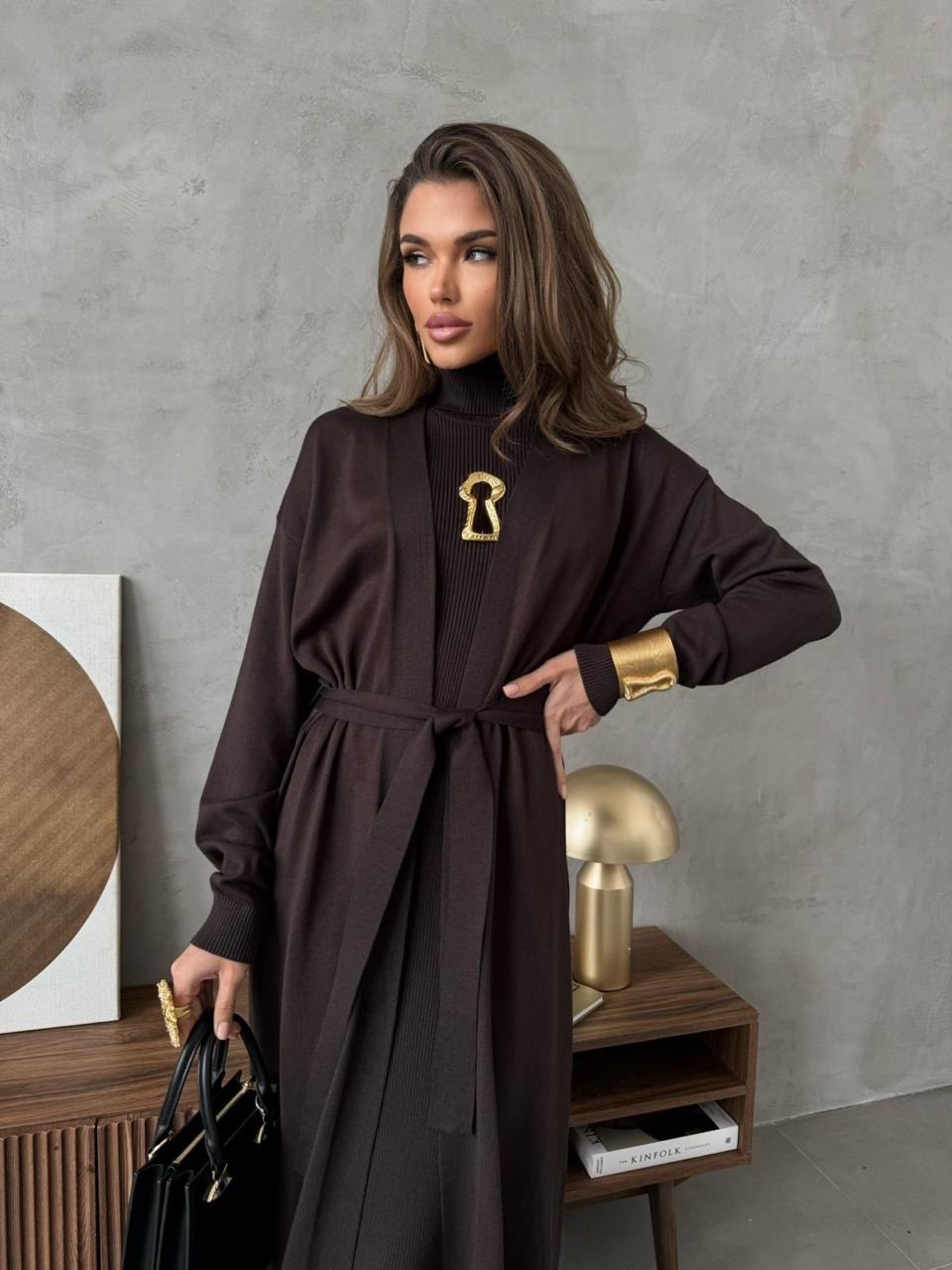 платье удлиненное,трикотажное платье,коричневое платье,платье комбинированное,длинное платье женское