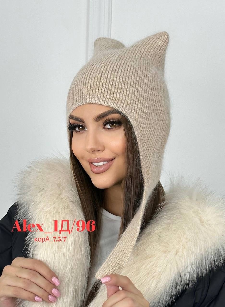 зимние шапки женские,женская шапка,женская вязаная шапка,шапка зимняя модная,шапка с ушками