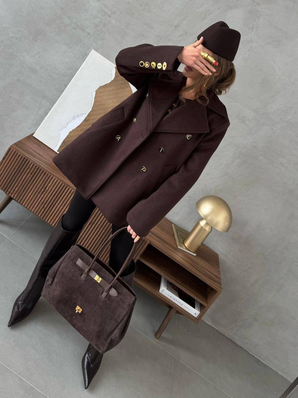 модное пальто,пальто жен,пальто коричневое,полупальто,пальто