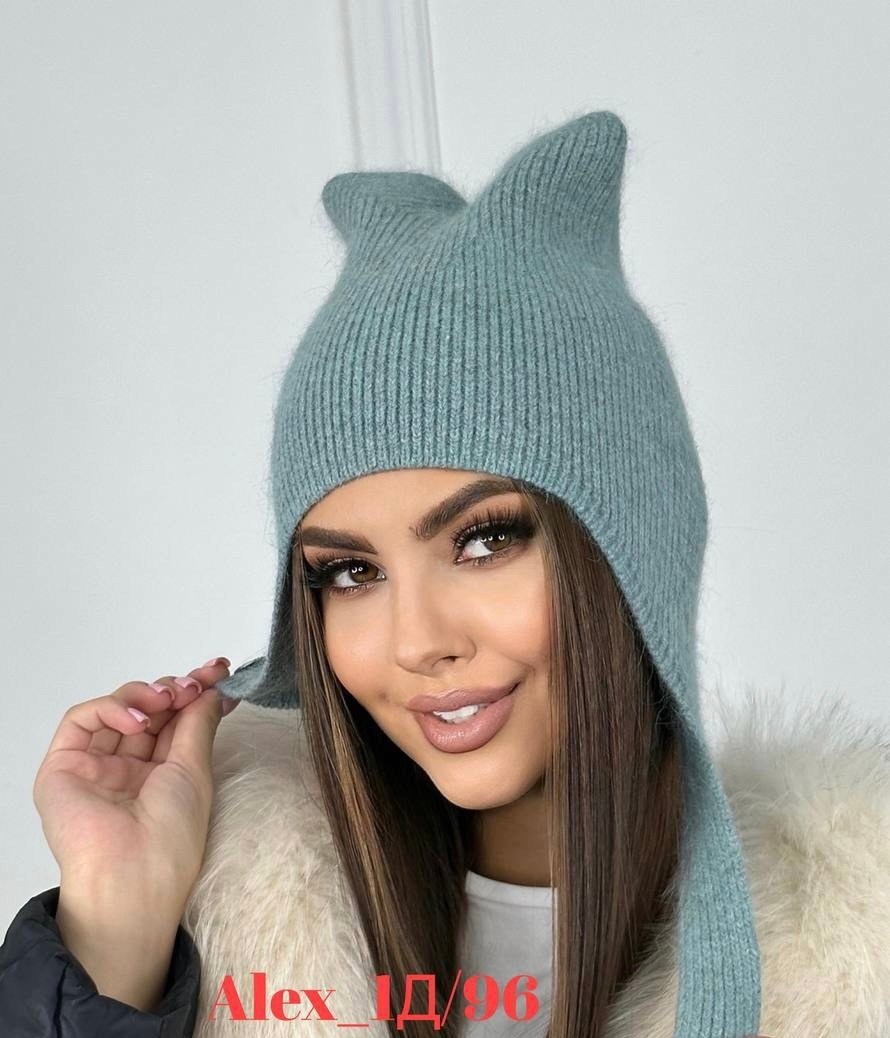 зимние шапки женские,женская шапка,женская вязаная шапка,шапка зимняя модная,шапка с ушками