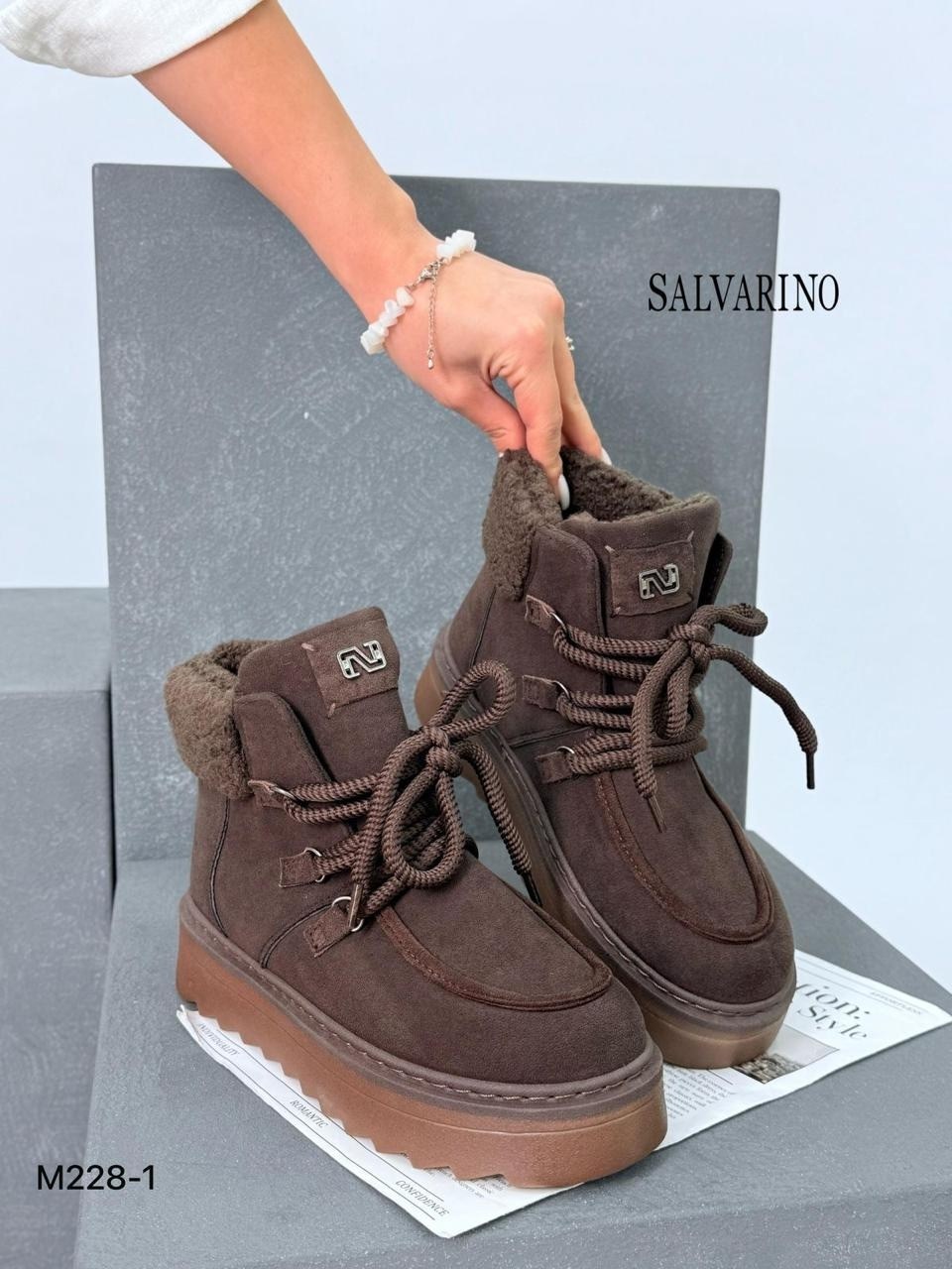 ,угги женские,зимняя женская ,замшевые ботинки, женская