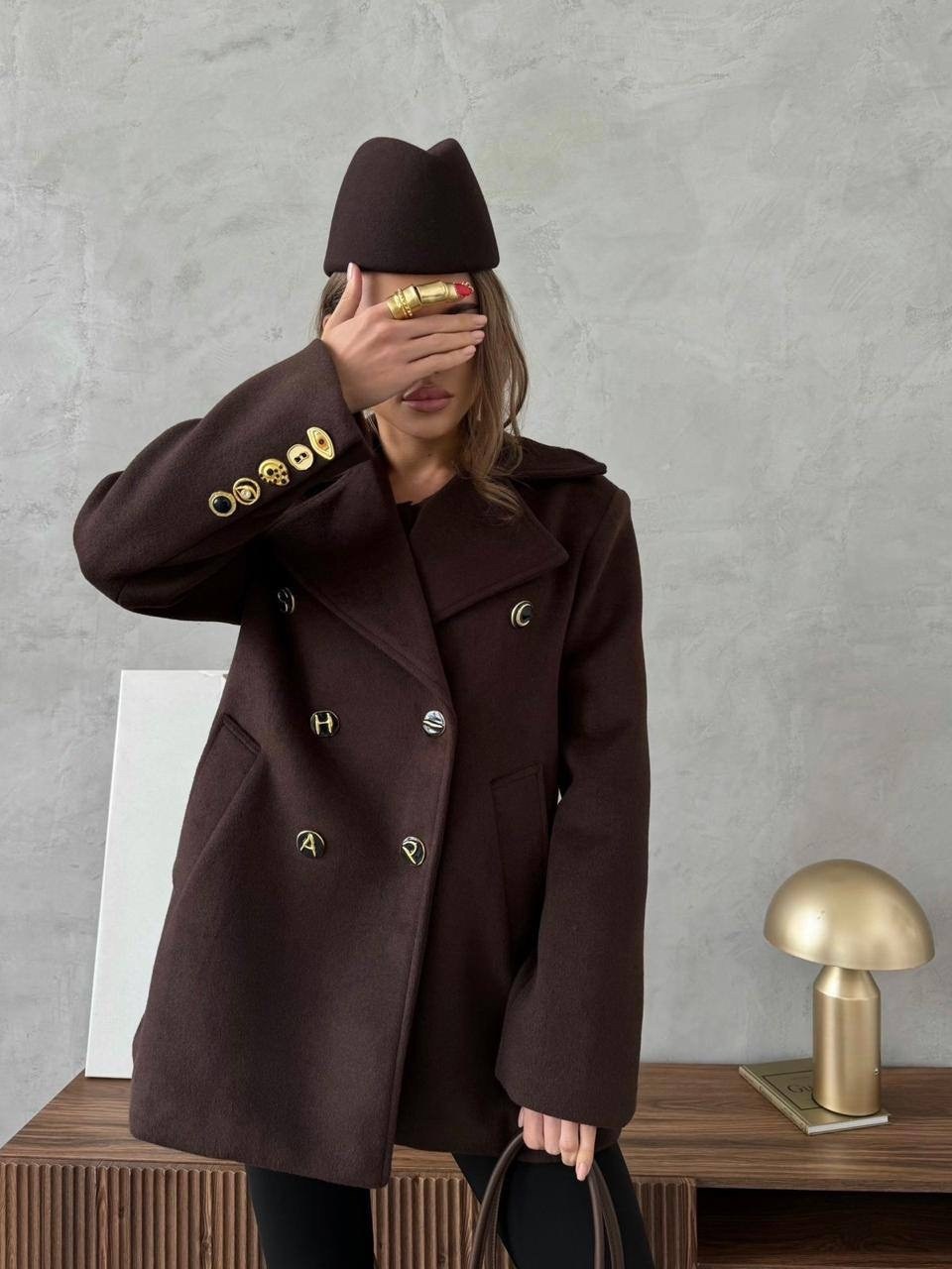 модное пальто,пальто жен,пальто коричневое,полупальто,пальто