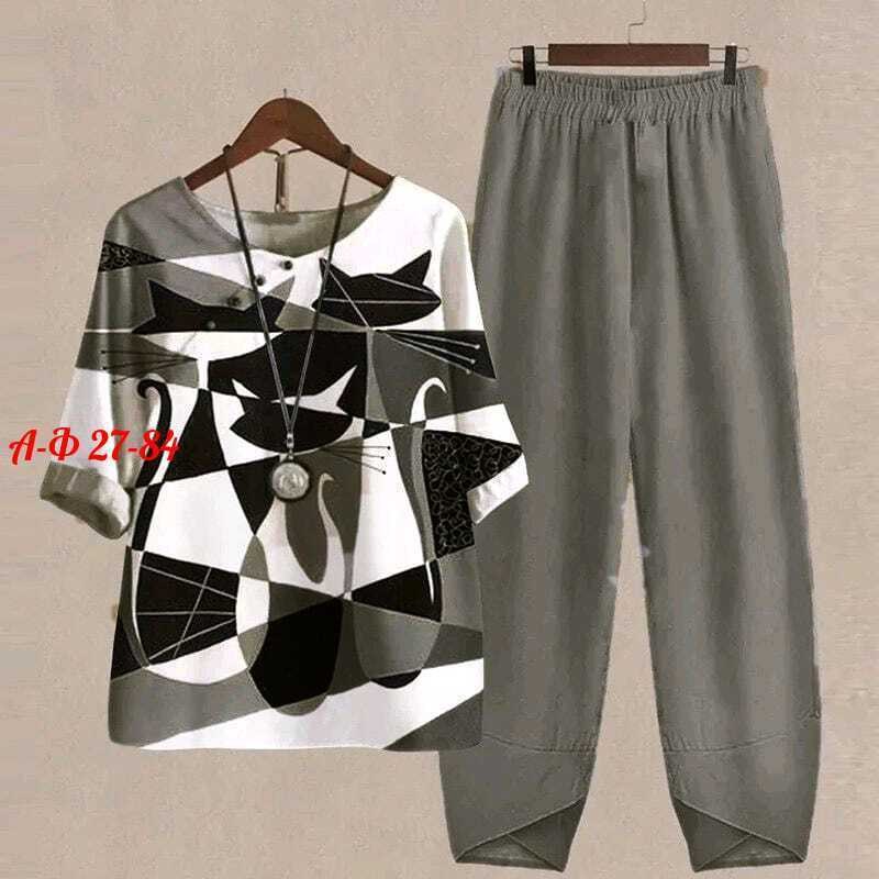 комплект одежды женский,костюмы двойки,костюм с принтом,пижамы для женщин,летние костюмы