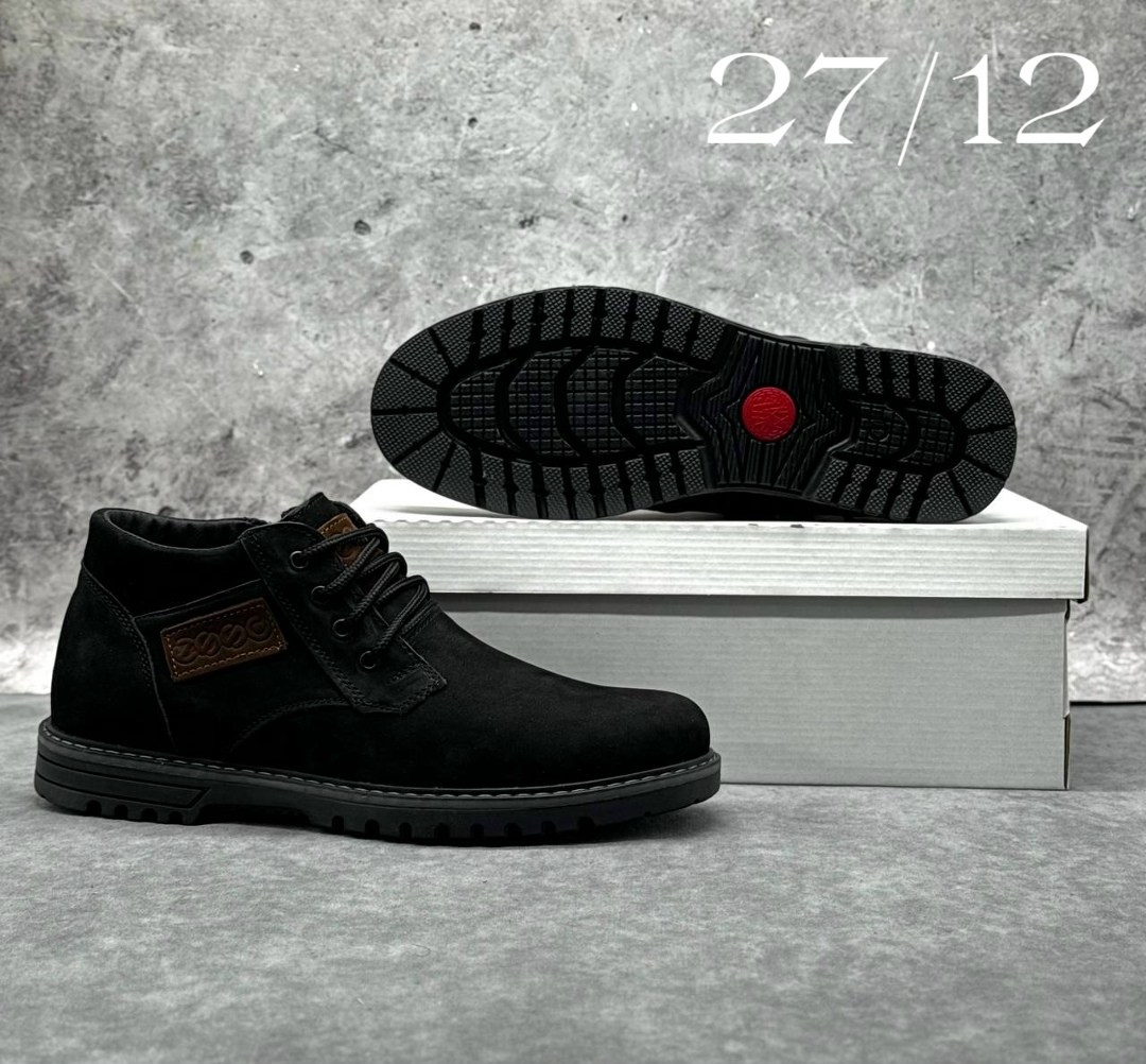 ,зимние мужские ботинки,замшевые зимние ботинки,ботинки мужские,черные замшевые полуботинки мужские