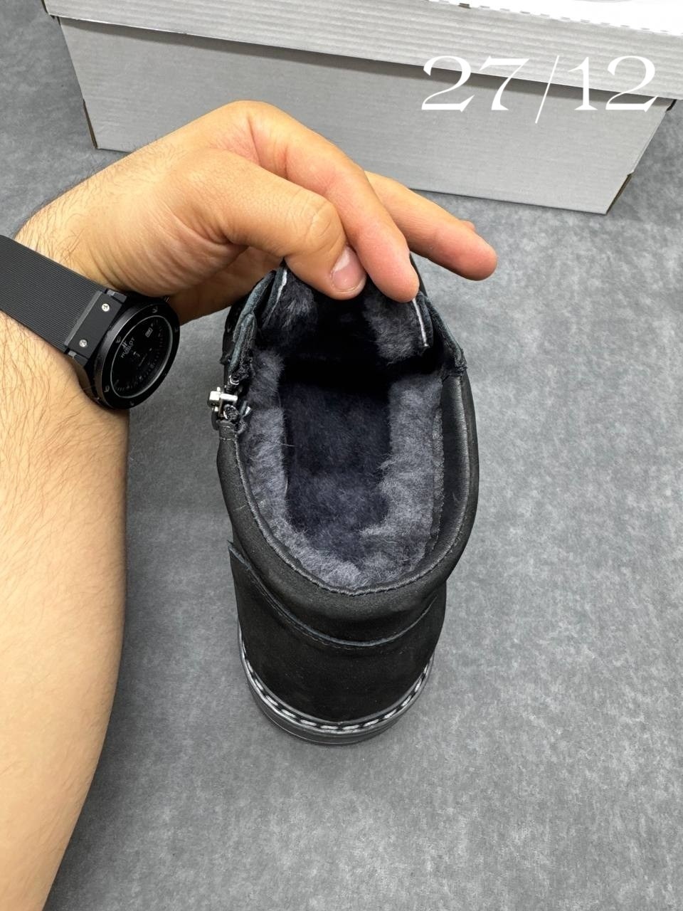,зимние мужские ботинки,замшевые зимние ботинки,ботинки мужские,черные замшевые полуботинки мужские