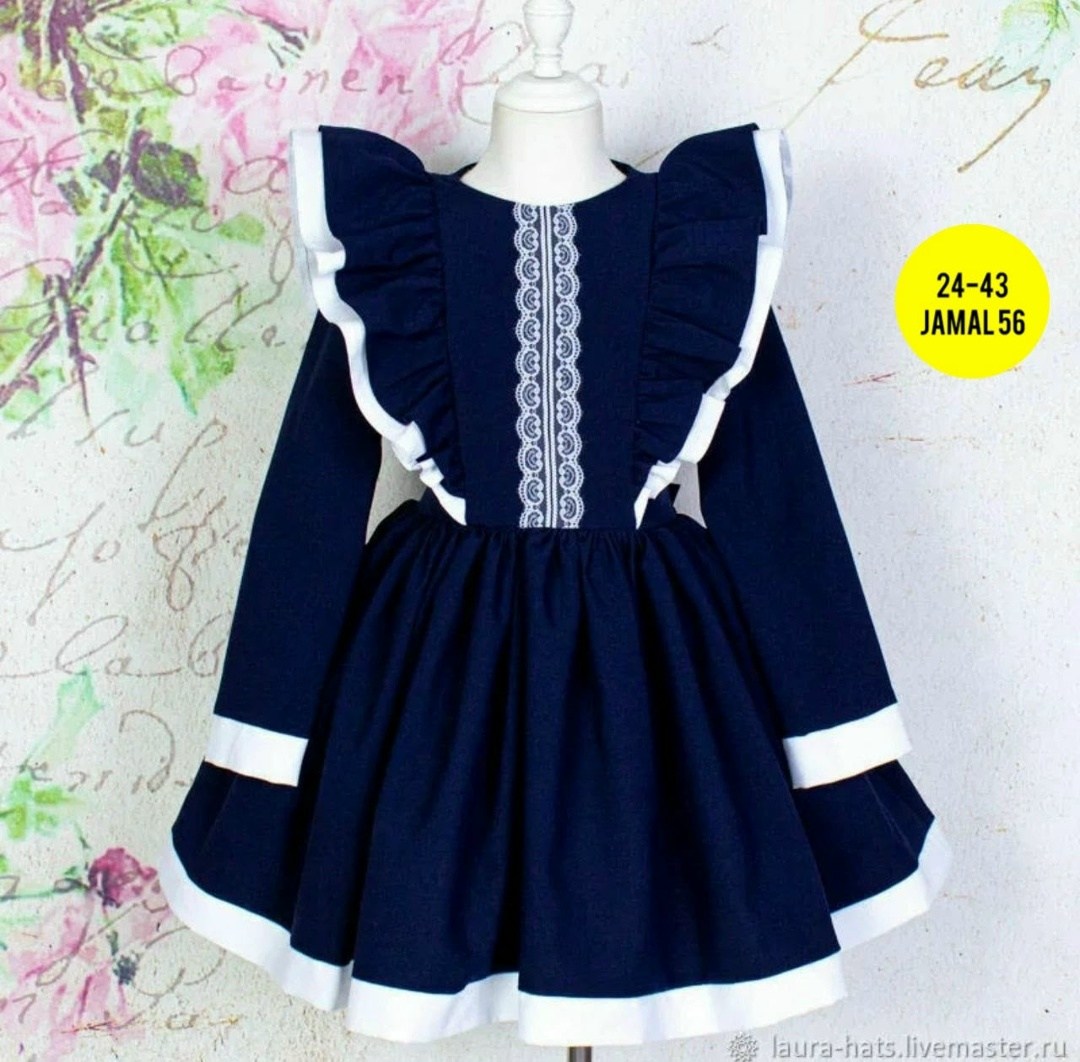 школьное платье для девочек,школьное синее платье для девочки с отделкой,нарядное школьное платье,школьное платье,школьное нарядное платье для девочек