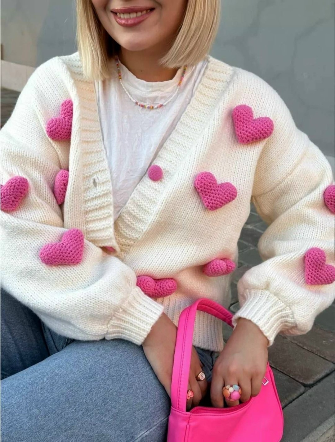 кардиган с сердечками,женский вязаный кардиган,кардиган кофта,кардиган вязаное,кардиган вязаный кофта