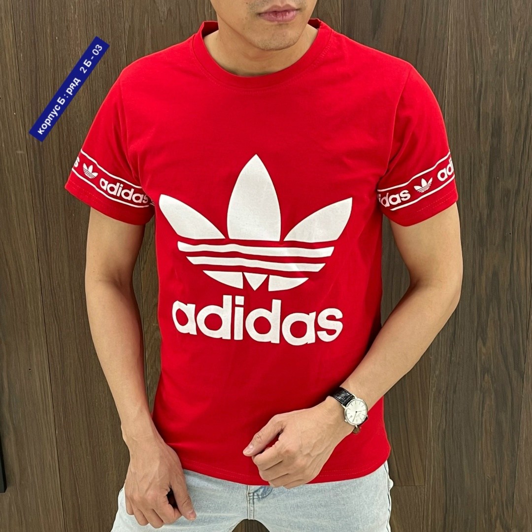 футболка adidas мужская,футболки адидас,футболка adidas красная trefoil,футболки мужские,мужские футболки adidas originals