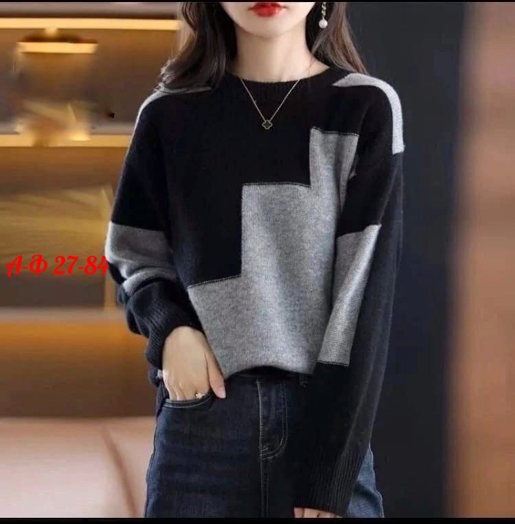 женский трикотажный свитер с круглым вырезом,кофта женская,женский вязаный свитер с круглым вырезом,женский свитер,женский трикотажный пуловер с круглым вырезом