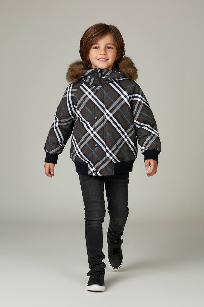 куртка для мальчика,куртка в клетку,клетчатая куртка,burberry куртка,теплая куртка