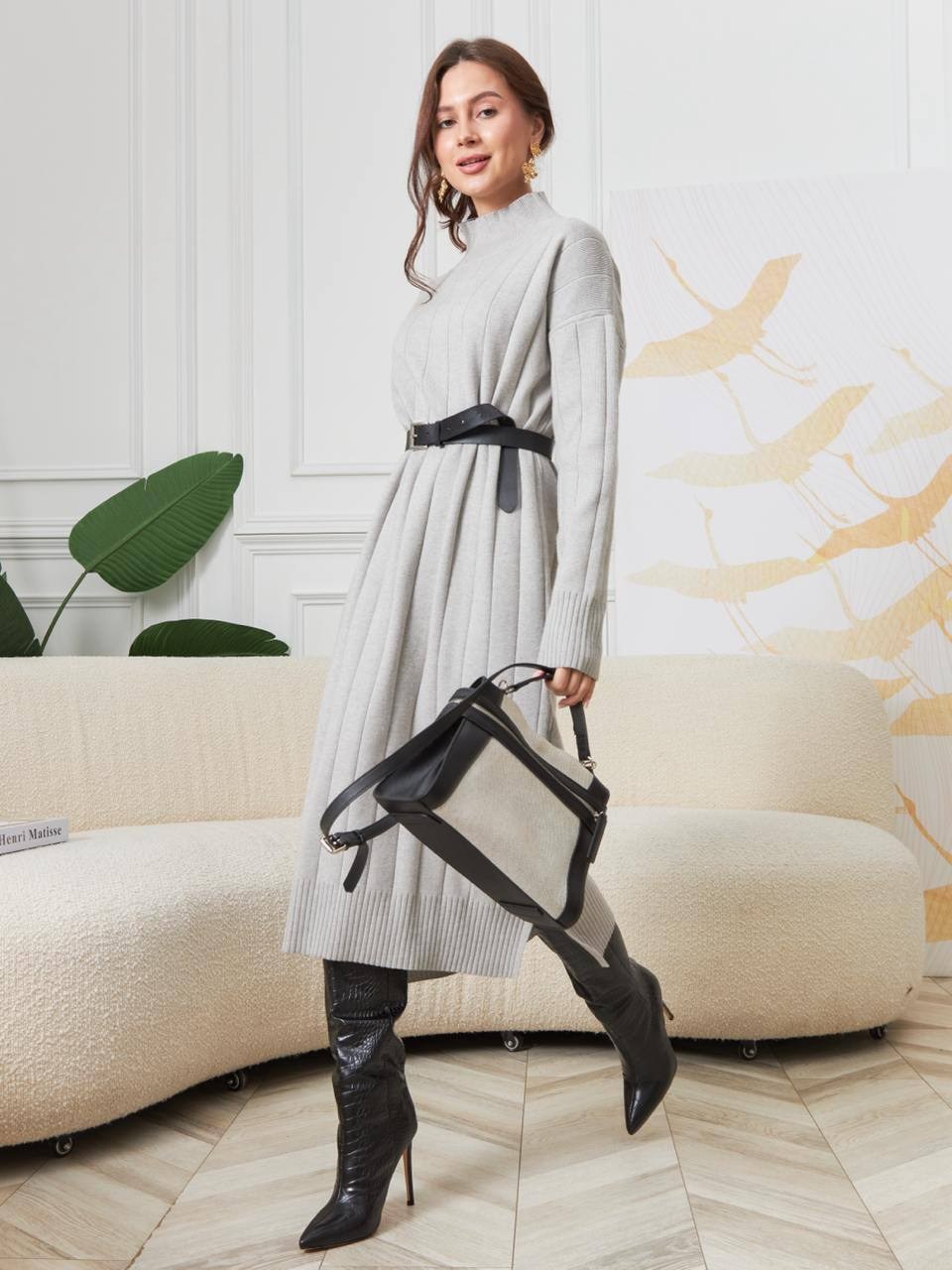 платье трикотажное миди,трикотажное платье,платье миди,платье,трикотажное платье с юбкой плиссе