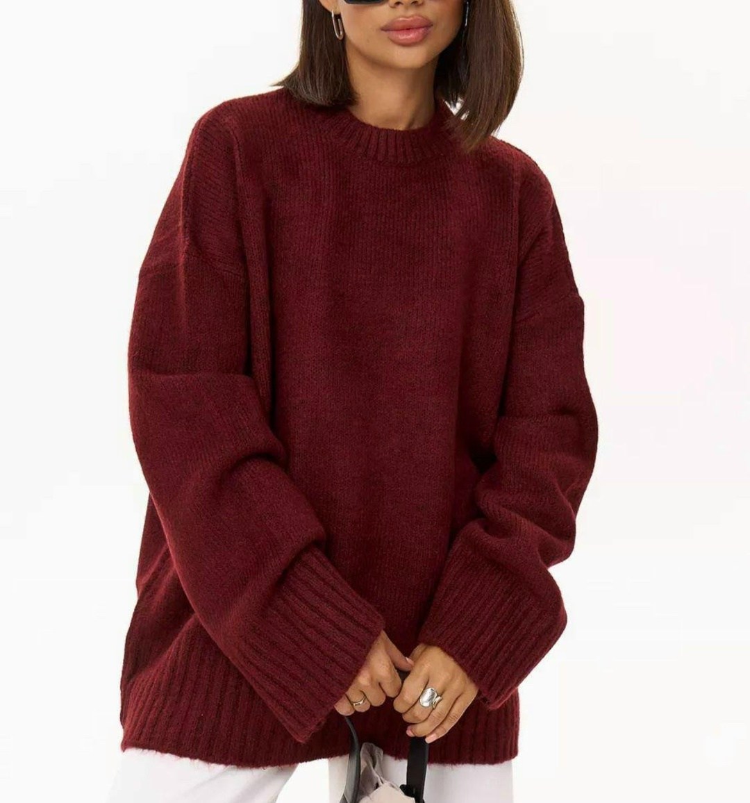 джемпер оверсайз,свитер джемпер,женский свитер,коричневый свитер,свитер женский оверсайз