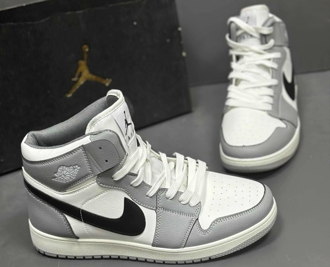 air jordan 1 mid light smoke grey, мужская кроссовки,nike air jordan 1,кроссовки эко,кроссовки эко кожа
