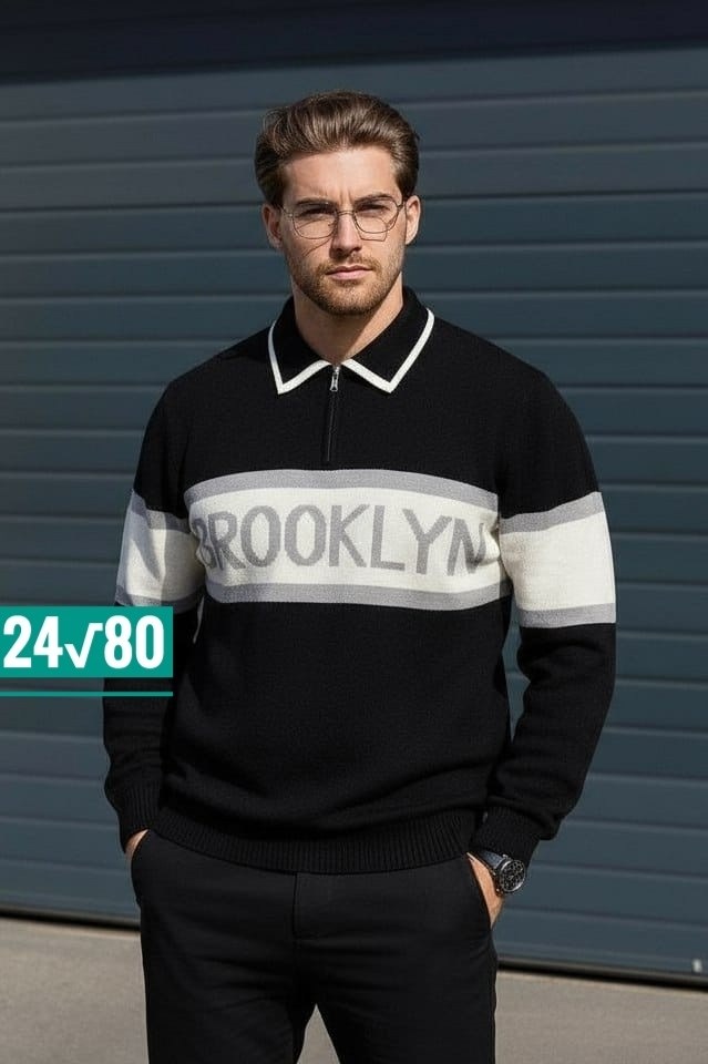 свитер plover wear на каждый день,свитер поло мужской,свитер джемпер,свитер с воротником,поло свитер