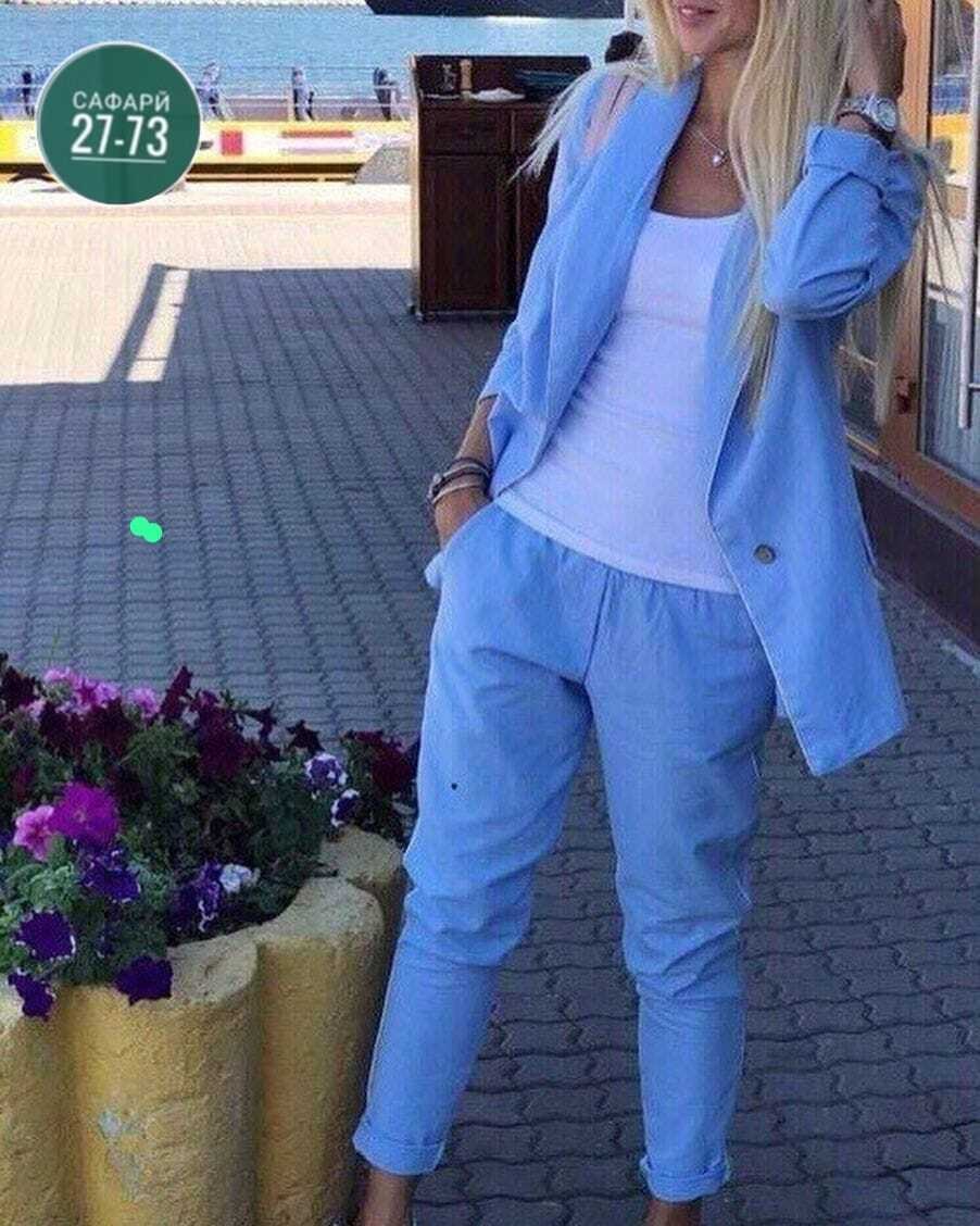 костюмы женские летние,женские костюмы,женский костюм двойка,голубой брючный костюм женский,модные костюмы