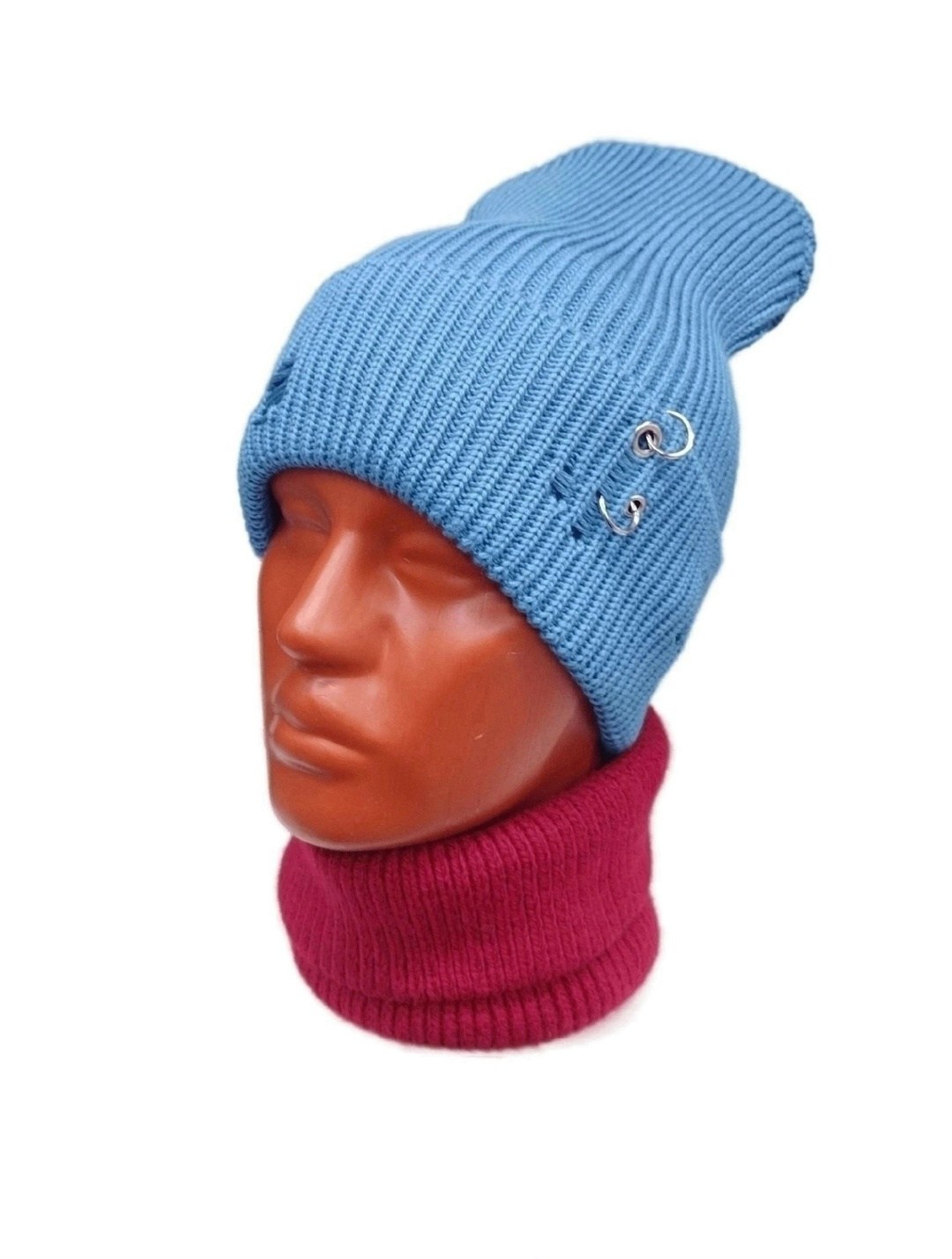 шапка женская,молодежная шапка,шапка со снудом женская,шапки ,комплект шапка шарф