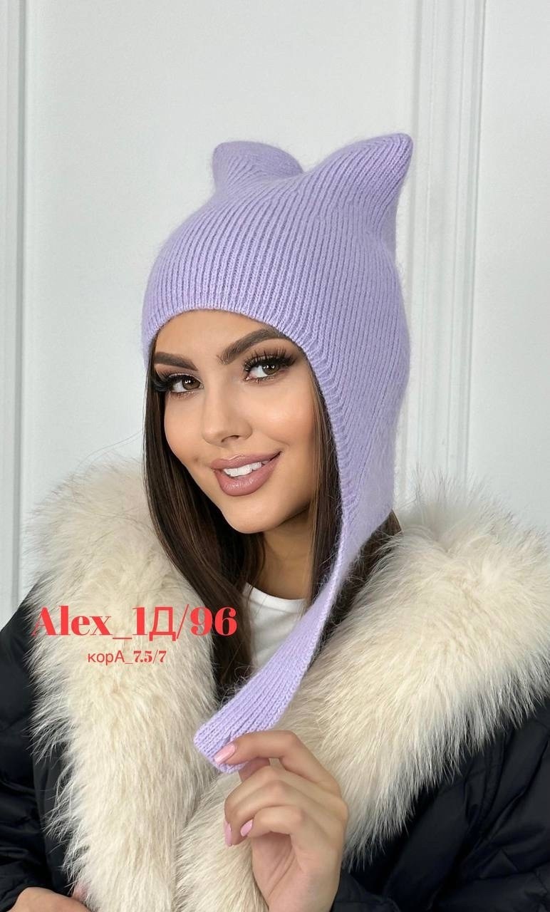 шапка женская,шапка с ушками,женская шапка из ангоры,шапка для женщин,шапка с ушками зимняя