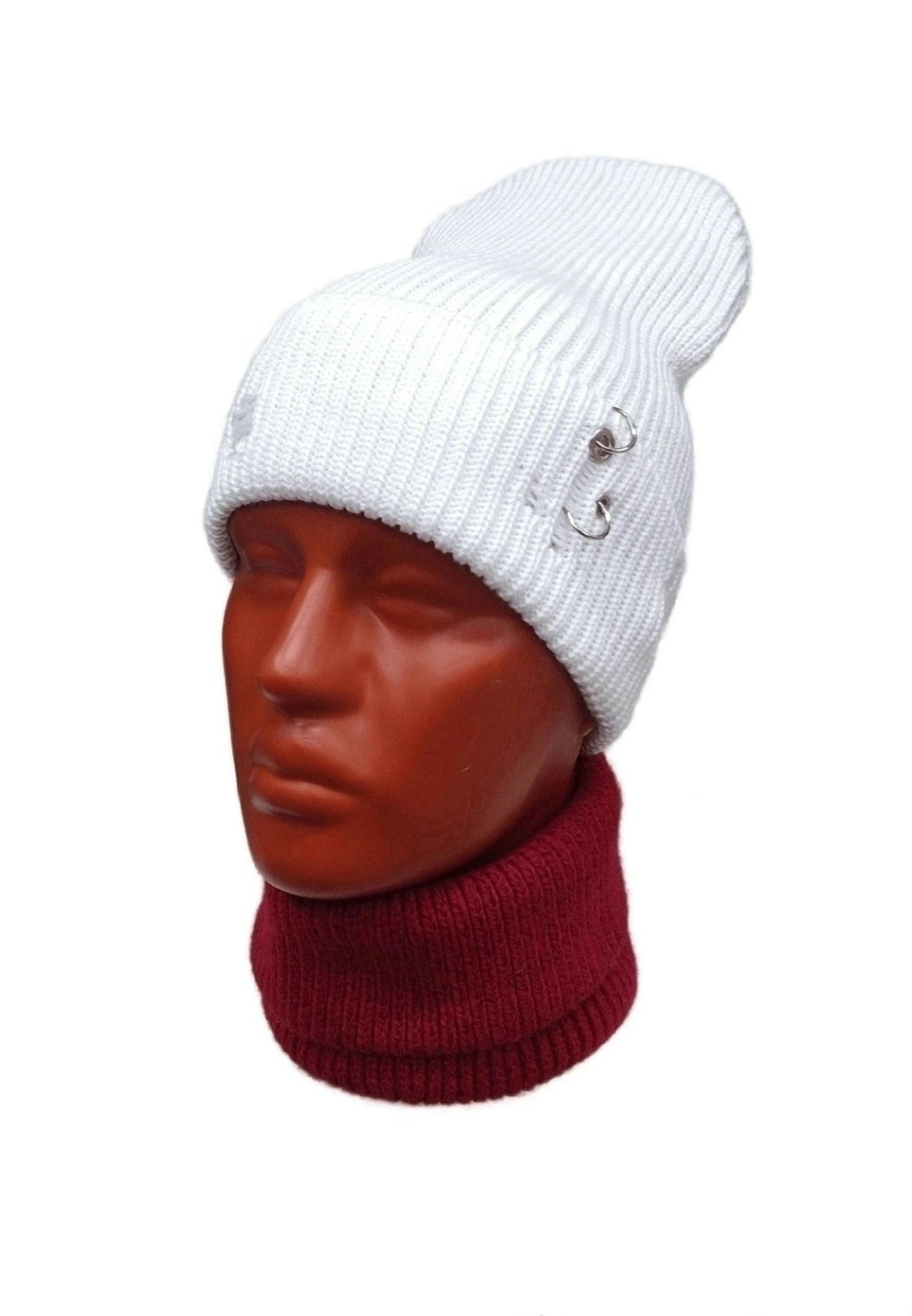 шапка женская,молодежная шапка,шапка со снудом женская,шапки ,комплект шапка шарф