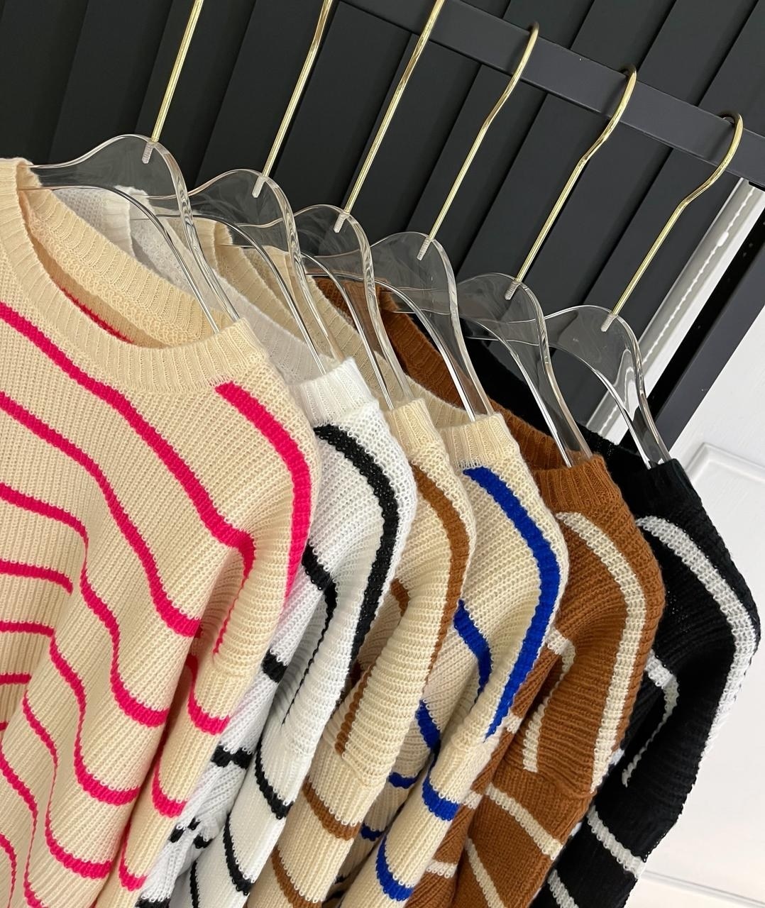 вязаный джемпер в полоску,джемпер в полоску,женский трикотажный свитер в полоску,свитер в полоску,свитеры модные