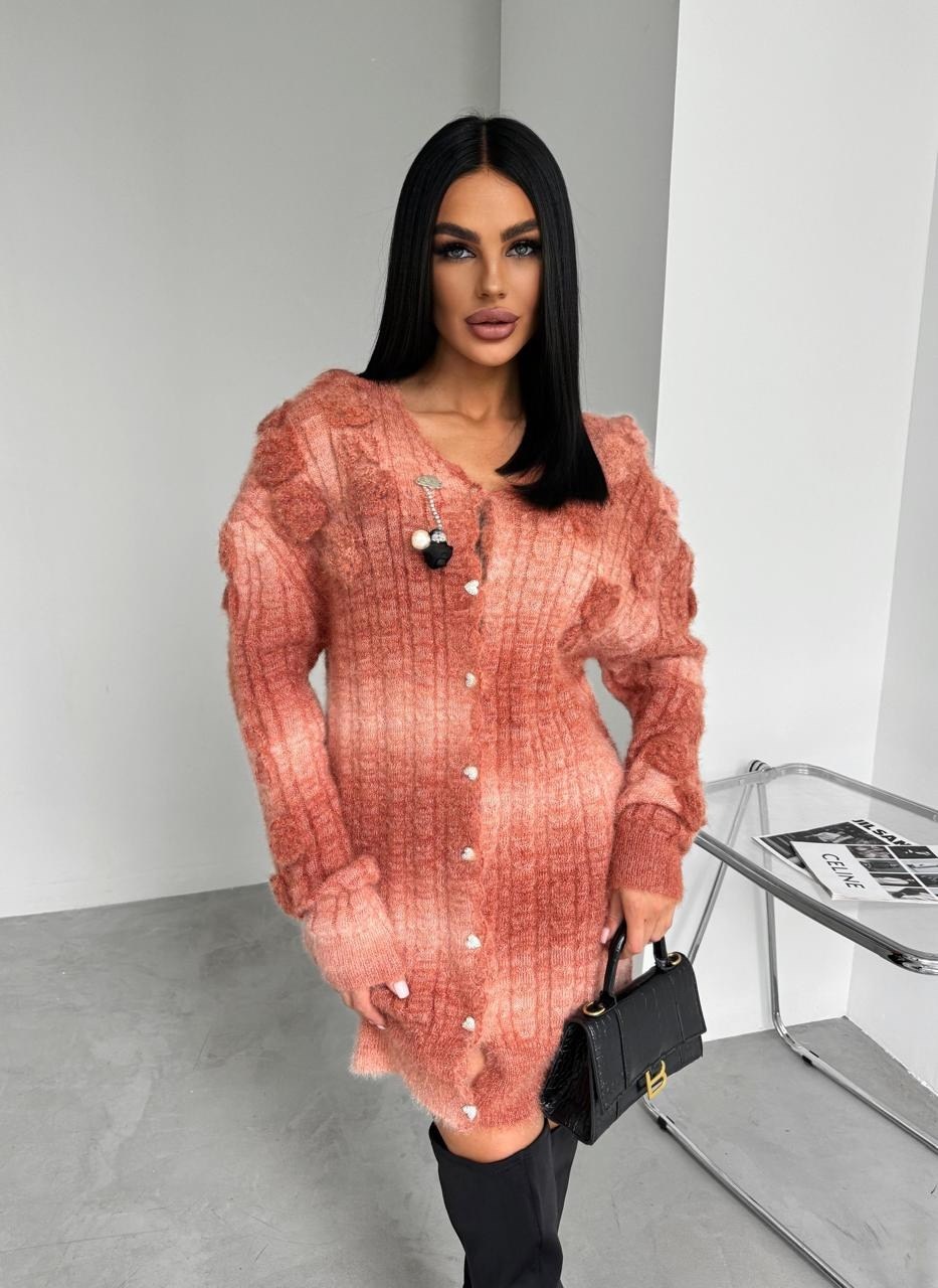 вязаное платье,вязаная туника,стильное платье,свитер платье вязаное