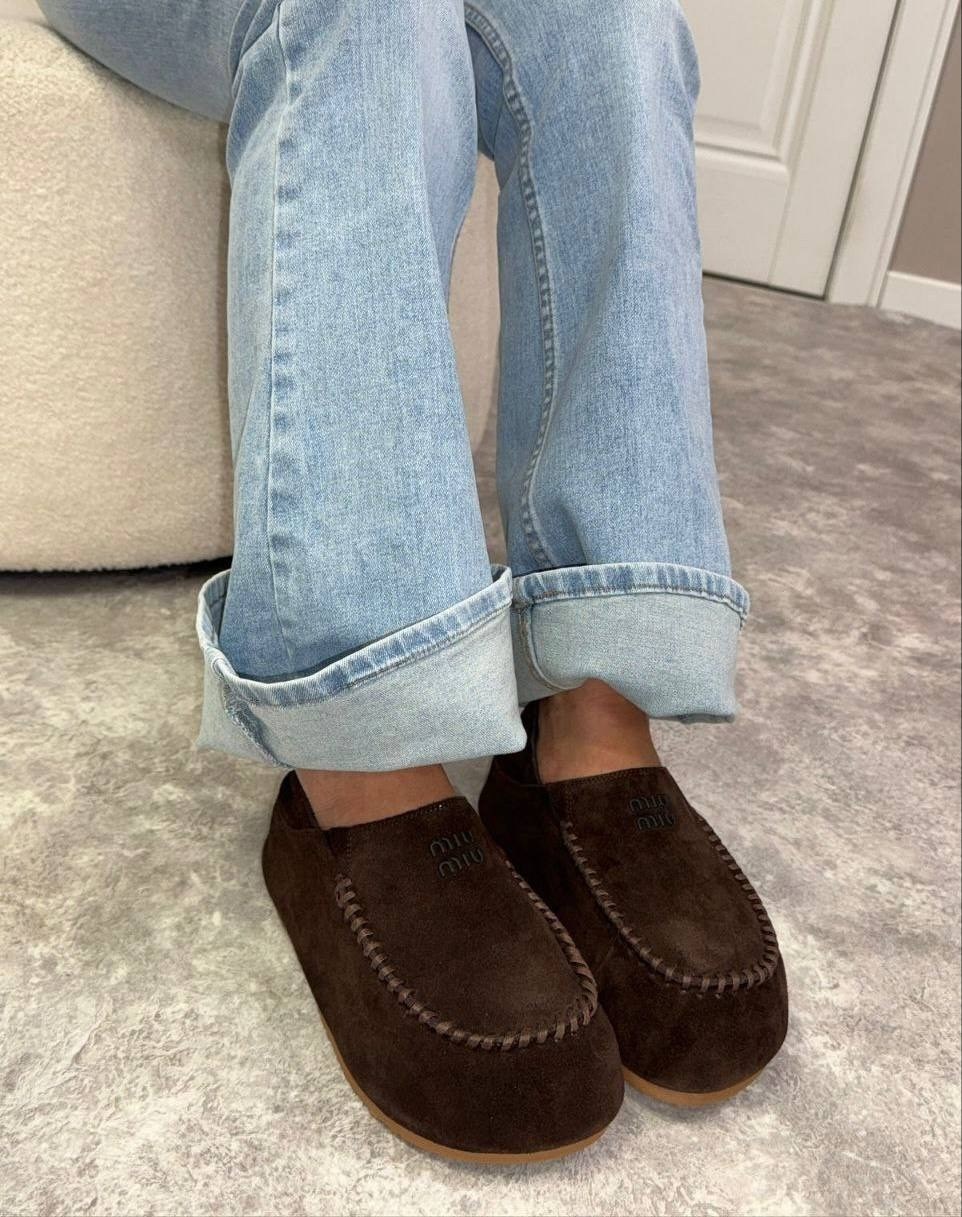 ,мюли женские,женская ,лоферы miu miu,мюли замшевые