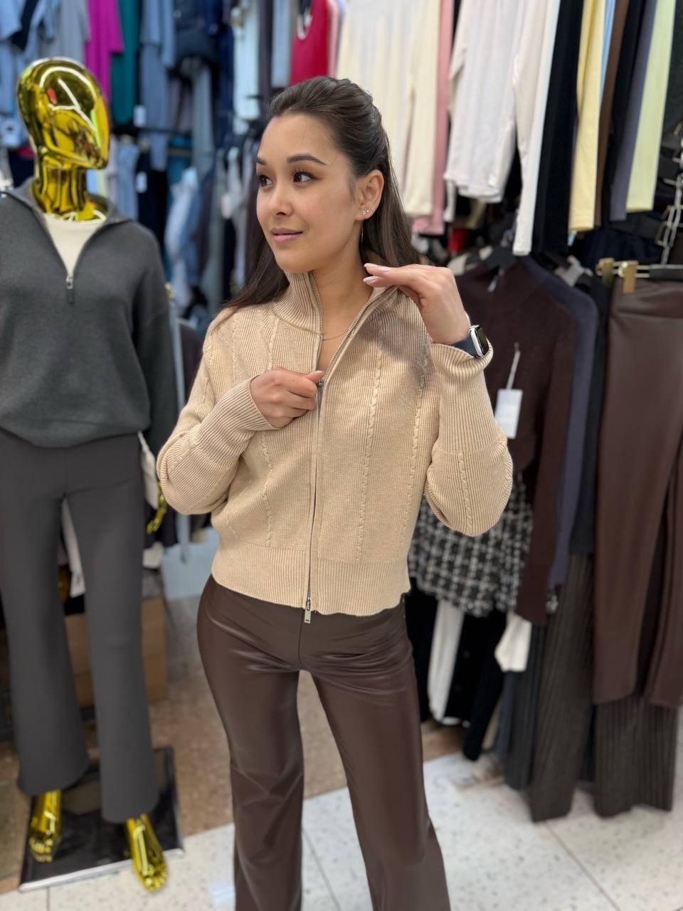 кофта женская,женский свитер на молнии,теплая кофта,женский свитер,свитер с замком